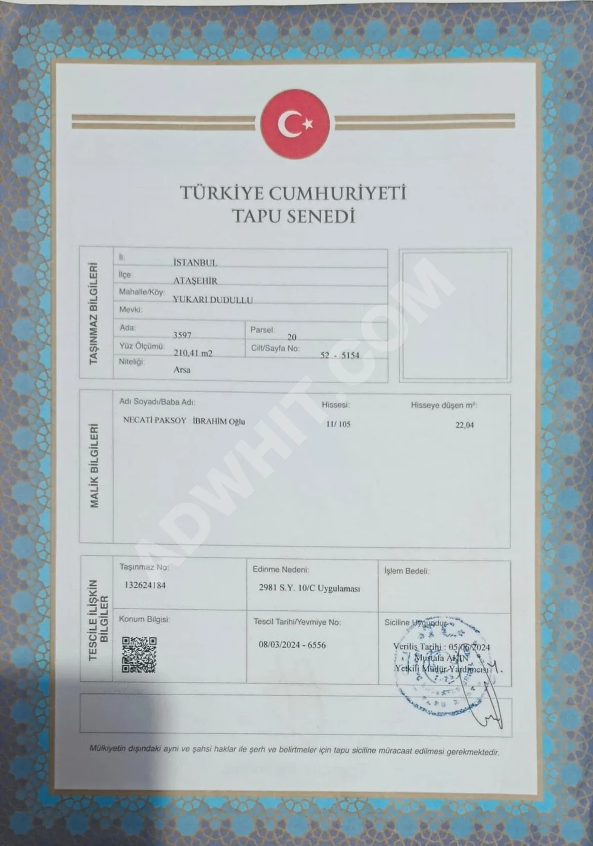 ATAŞEHİR MİMAR SİNAN MAHALLESİN'DE SATILIK 2+1 DAİRE görsel 8