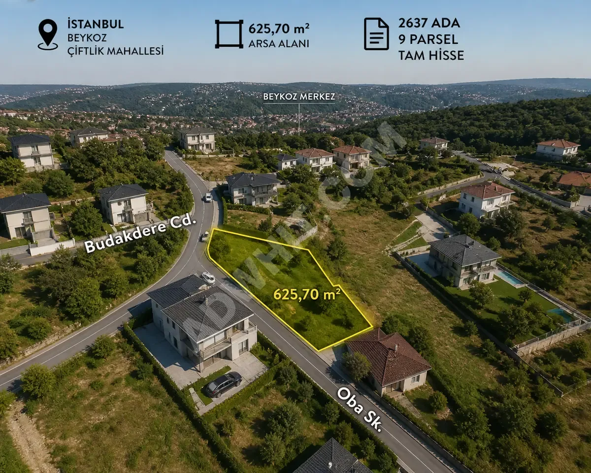 BEYKOZ ÇİFTLİK’TE 625 m² MÜSTAKİL PARSEL VİLLA İMARLI