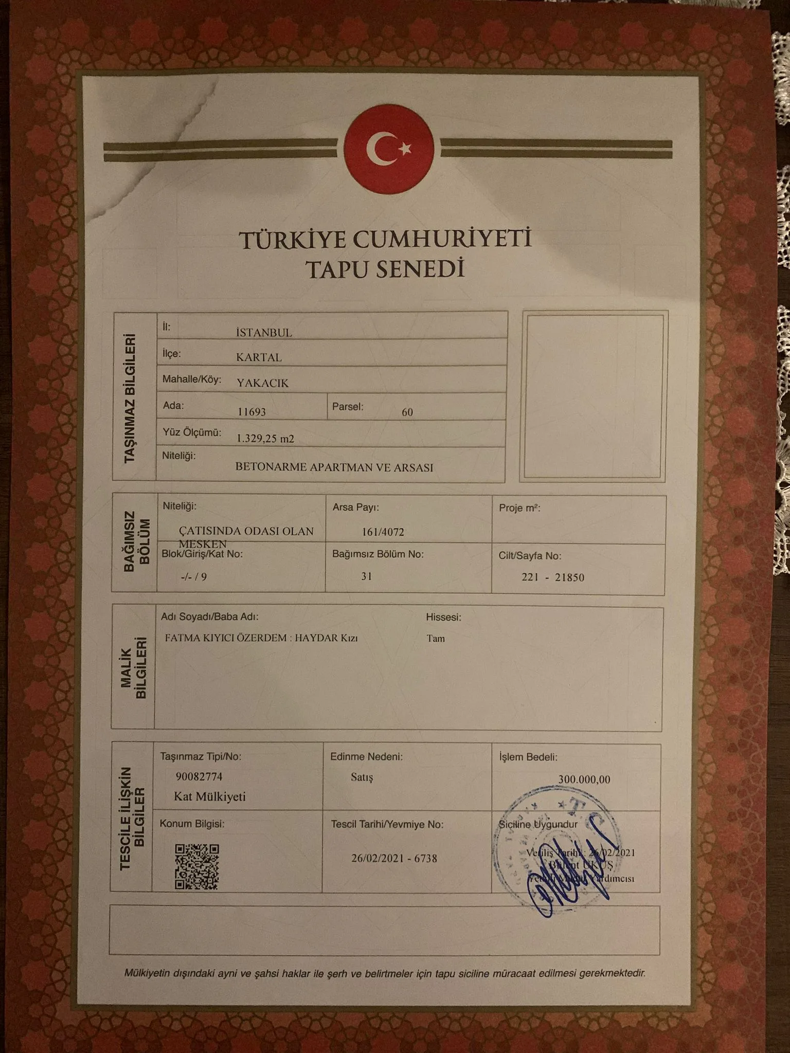 KARTAL YAKACIK ÇARŞI MAHALLE'SİNDE SATILIK 3+2 DUBLEKS DAİRE görsel 29